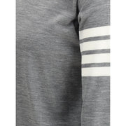 Thom Browne Gray Fleece Wool Sweatshirt