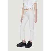 Vero Moda Beige Cotton Bootcut Jeans
