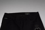 Dolce & Gabbana Black DG Crown Logo Cotton Skinny Denim Jeans