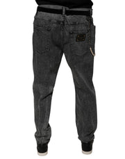 Dolce & Gabbana Dark Gray Cotton Skinny Denim Jeans
