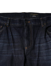 Dolce & Gabbana Dark Blue Cotton Skinny Denim Jeans
