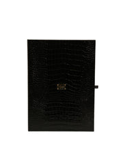 Dolce & Gabbana Gold Tone Brass Crystal Branded Tie Clip Bar