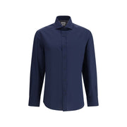 Brunello Cucinelli Blue Cotton Shirt