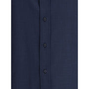 Brunello Cucinelli Blue Cotton Shirt