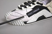Dolce & Gabbana White Black NS1 Low Top Sneakers Shoes