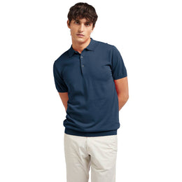 AT.P.CO Blue Cotton Men Polo Shirt