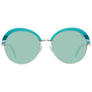 Emilio Pucci Turquoise Metal & Plastic Sunglasses