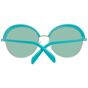 Emilio Pucci Turquoise Metal & Plastic Sunglasses