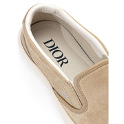 Dior Beige Leather Slip-On Loafers