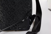 Dolce & Gabbana Black Neoprene Nylon DG Logo School Backpack Bag