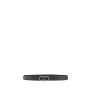 Ferragamo Black Calf Leather Bos Taurus Regular Belt