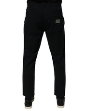 Dolce & Gabbana Dark Blue Cotton Stretch Loose Men Denim Jeans