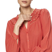 Pepe Jeans Red Viscose Blouse