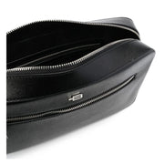 Baldinini Trend Black Calfskin Messenger Bag