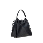 Brunello Cucinelli Black Calf Leather Bos Taurus Shoulder Bag