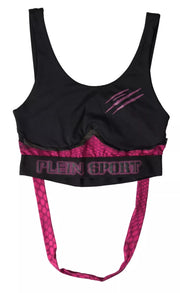Plein Sport Black Fuchsia Logo Athlete Hannah Bra Underwear