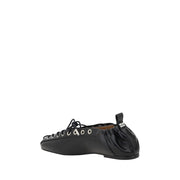 Ganni Black Polyester Ballet Flats