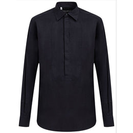 Dolce & Gabbana Navy Blue Cotton Dress Shirt