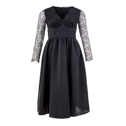 Lardini Black Polyester Cocktail Dress