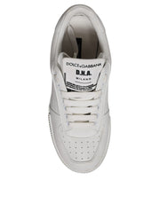 Dolce & Gabbana White Miami Leather Low Top Sneakers Shoes