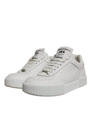 Dolce & Gabbana White Miami Leather Low Top Sneakers Shoes