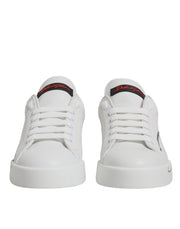 Dolce & Gabbana White Red Logo Portofino Sneakers Shoes