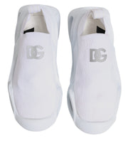 Dolce & Gabbana White Slip On Wave Low Top Sneakers Shoes