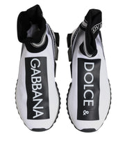 Dolce & Gabbana White Black Sorrento Socks Sneakers Shoes