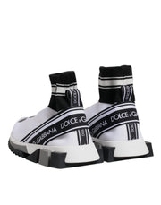 Dolce & Gabbana White Black Sorrento Socks Sneakers Shoes