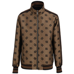Dolce & Gabbana Bronze Polyester Shell Jacket