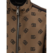 Dolce & Gabbana Bronze Polyester Shell Jacket