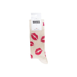 Happy Socks Beige Cotton Socks