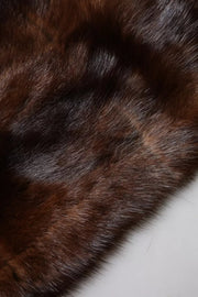 Dolce & Gabbana Black Brown Stripe Fur Shawl Wrap Scarf