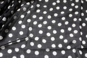 Dolce & Gabbana Black White Polka Dots Fringes Wrap Scarf