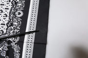 Dolce & Gabbana Black Logo Monogram Cotton Handkerchief Scarf