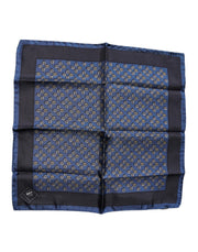 Dolce & Gabbana Blue Lady Bug Silk Square Handkerchief Scarf