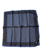 Dolce & Gabbana Blue Lady Bug Silk Square Handkerchief Scarf