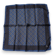 Dolce & Gabbana Blue Lady Bug Silk Square Handkerchief Scarf