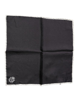 Dolce & Gabbana Black Crown Logo Square Handkerchief Scarf