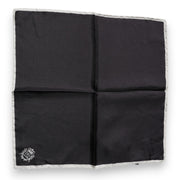 Dolce & Gabbana Black Crown Logo Square Handkerchief Scarf