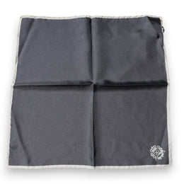 Dolce & Gabbana Gray Crown Logo Square Handkerchief Scarf