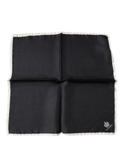 Dolce & Gabbana Black Crown Logo Square Handkerchief Scarf