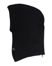 Dolce & Gabbana Black Wool Whole Head Wrap Balaclava Hat