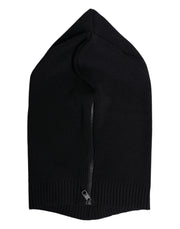 Dolce & Gabbana Black Wool Whole Head Wrap Balaclava Hat
