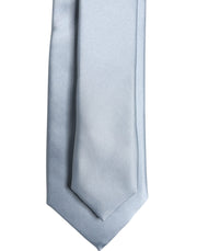 Dolce & Gabbana Light Blue Solid Silk Adjustable Necktie Tie