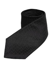 Dolce & Gabbana Black Patterned Silk Adjustable Necktie Tie