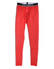 Dolce & Gabbana Red Logo Lace Lingerie Tight Pants Underwear