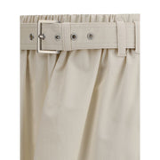 Brunello Cucinelli Cream Wide Long Skirt