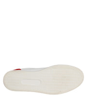 Dolce & Gabbana White Suede Leather Low Top Sneakers Shoes