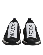 Dolce & Gabbana Black White Slip On Sorrento Sneakers Shoes